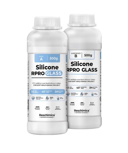 Нетоксичен прозрачен течен силикон за меки форми  RPRO GLASS / 1.000 кг
