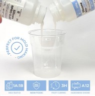 Нетоксичен прозрачен течен силикон за меки форми  RPRO GLASS / 1.000 кг