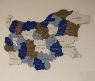 Карта на България от дърво