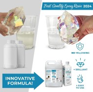 Нетоксична прозрачна епоксидна смола за заливане до 10 см Glass Design Resin / 6.500 кг